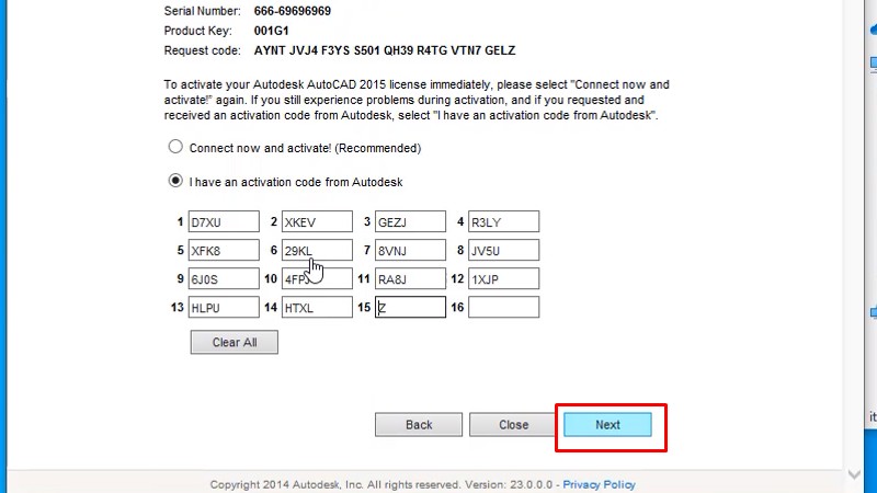 Autocad 2015: Xem video cài đặt thành công 33 Bấm Next