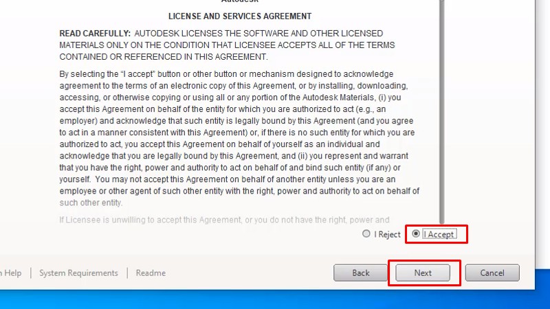 Autocad 2015: Xem video cài đặt thành công 14 Tích vào I Accept và bấm Next