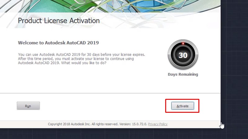 Tải AutoCad 2019: Cài Đặt Thành Công Rất Dễ 19 Bấm vào Activate