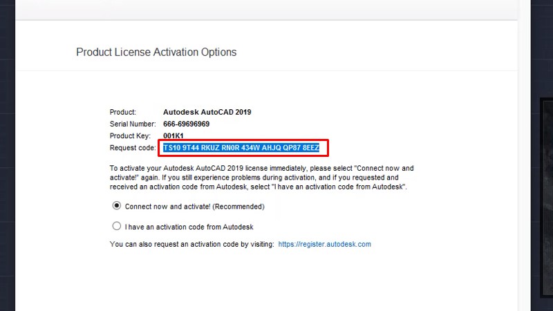Tải AutoCad 2019: Cài Đặt Thành Công Rất Dễ 24 Copy Request code như hình