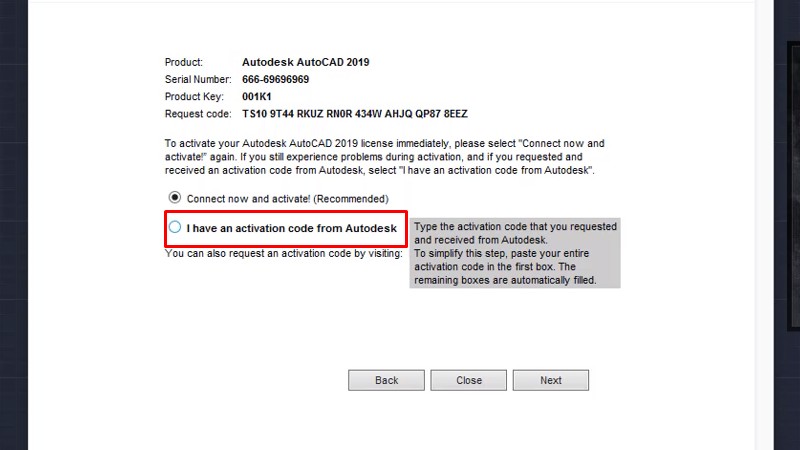 Tải AutoCad 2019: Cài Đặt Thành Công Rất Dễ 30 Tích vào Ô I have activayion....