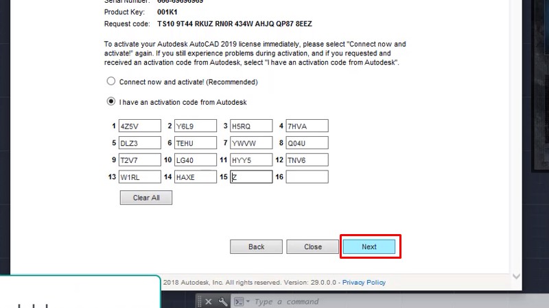 Tải AutoCad 2019: Cài Đặt Thành Công Rất Dễ 32 Paste vào ô số 1 như hình