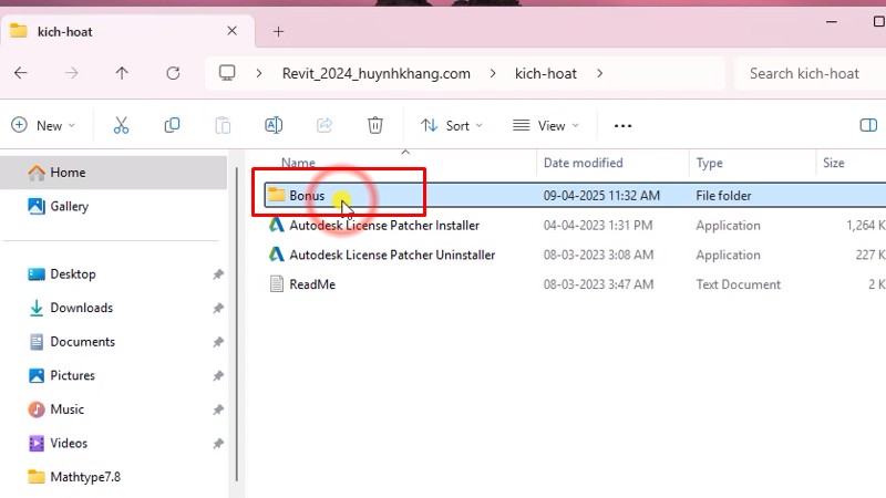 Revit 2024: Cài đặt và kích hoạt đơn giản 17 Vào thư mục Bonus