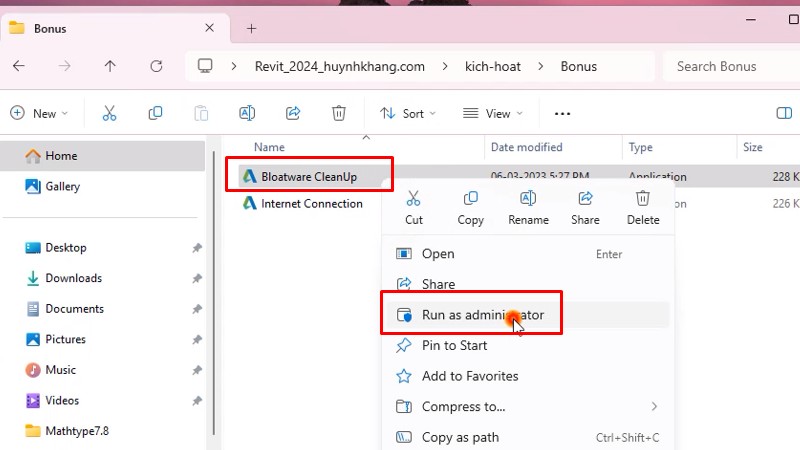 Revit 2024: Cài đặt và kích hoạt đơn giản 18 Chạy file như hình bằng quyền Admin